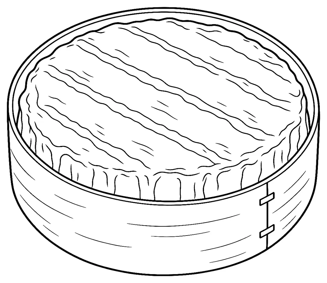 Coloriage de Époisses : dessin au trait noir à colorier