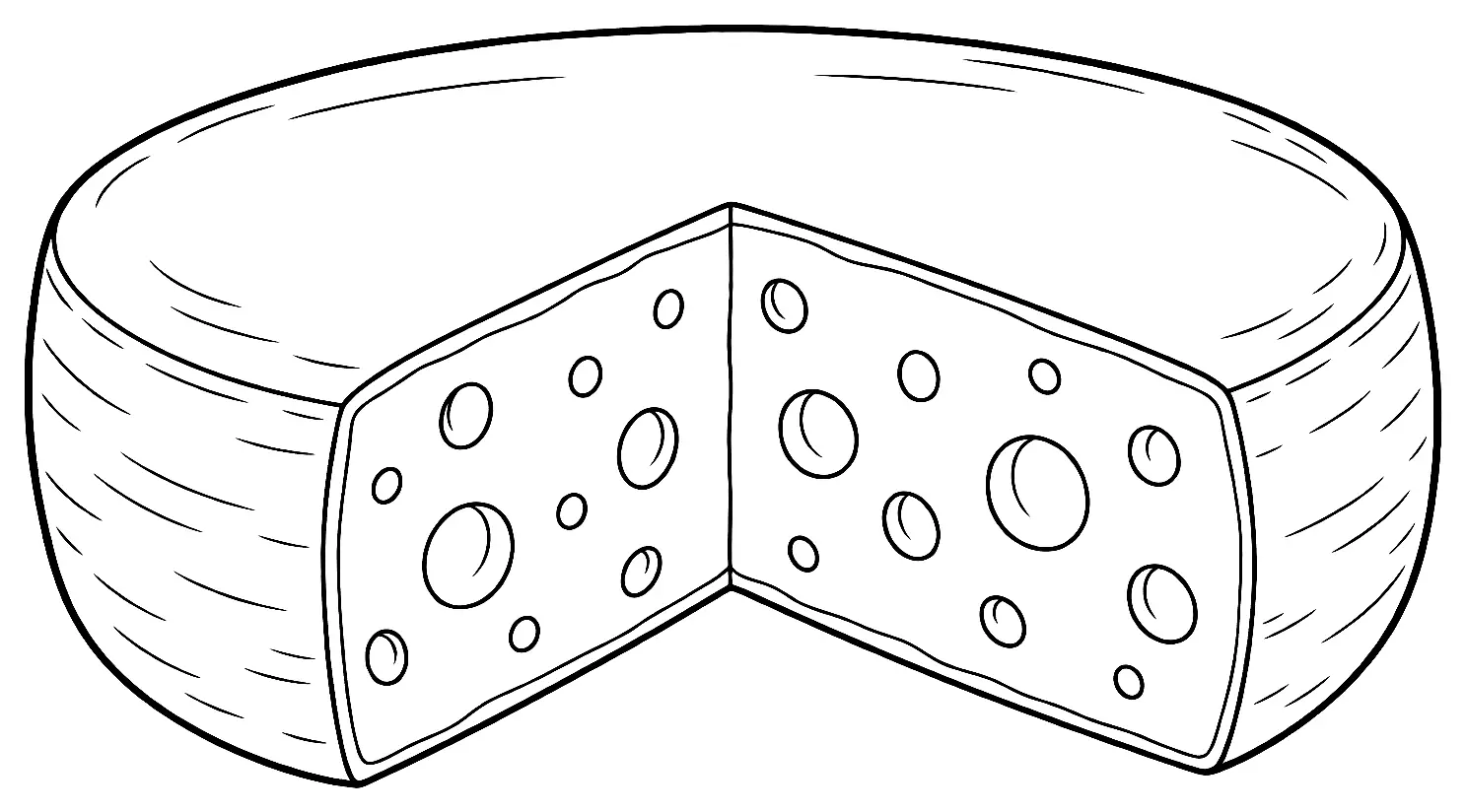 Coloriage de Gruyère français : dessin au trait noir à colorier