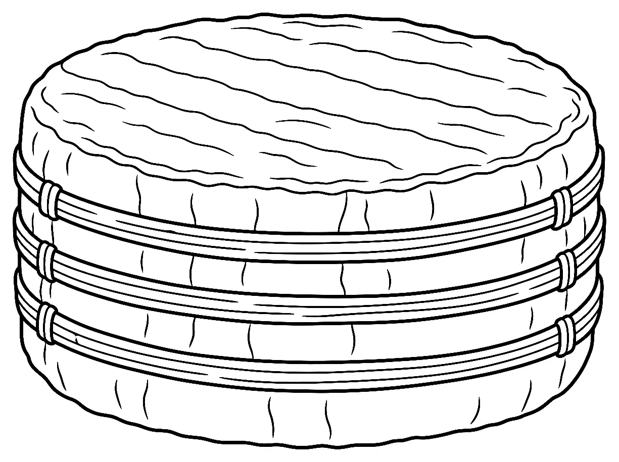 Coloriage de Livarot : dessin au trait noir à colorier
