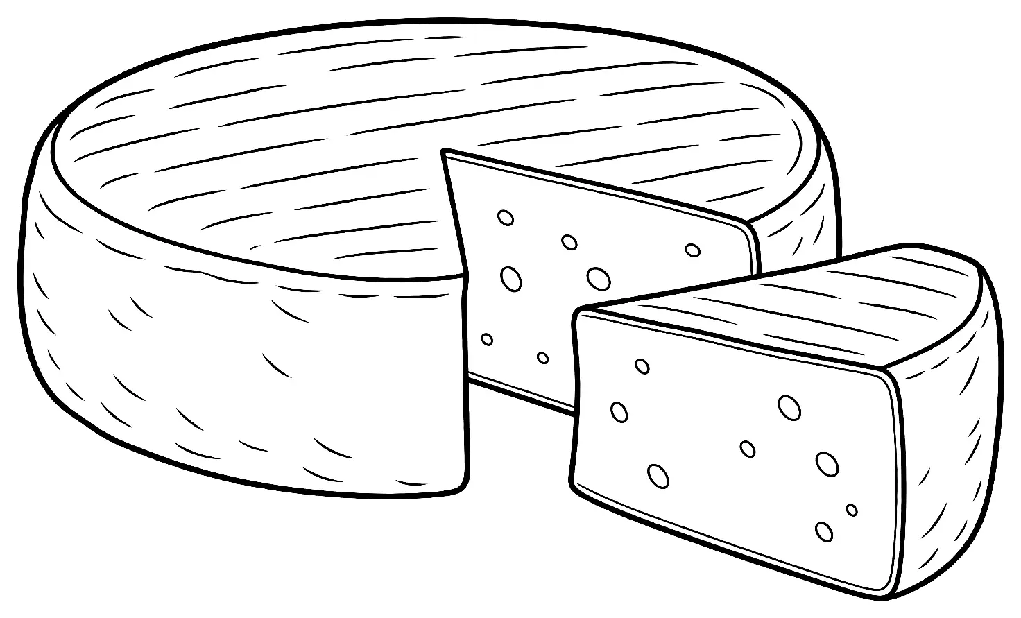 Coloriage de Raclette de Savoie : dessin au trait noir à colorier