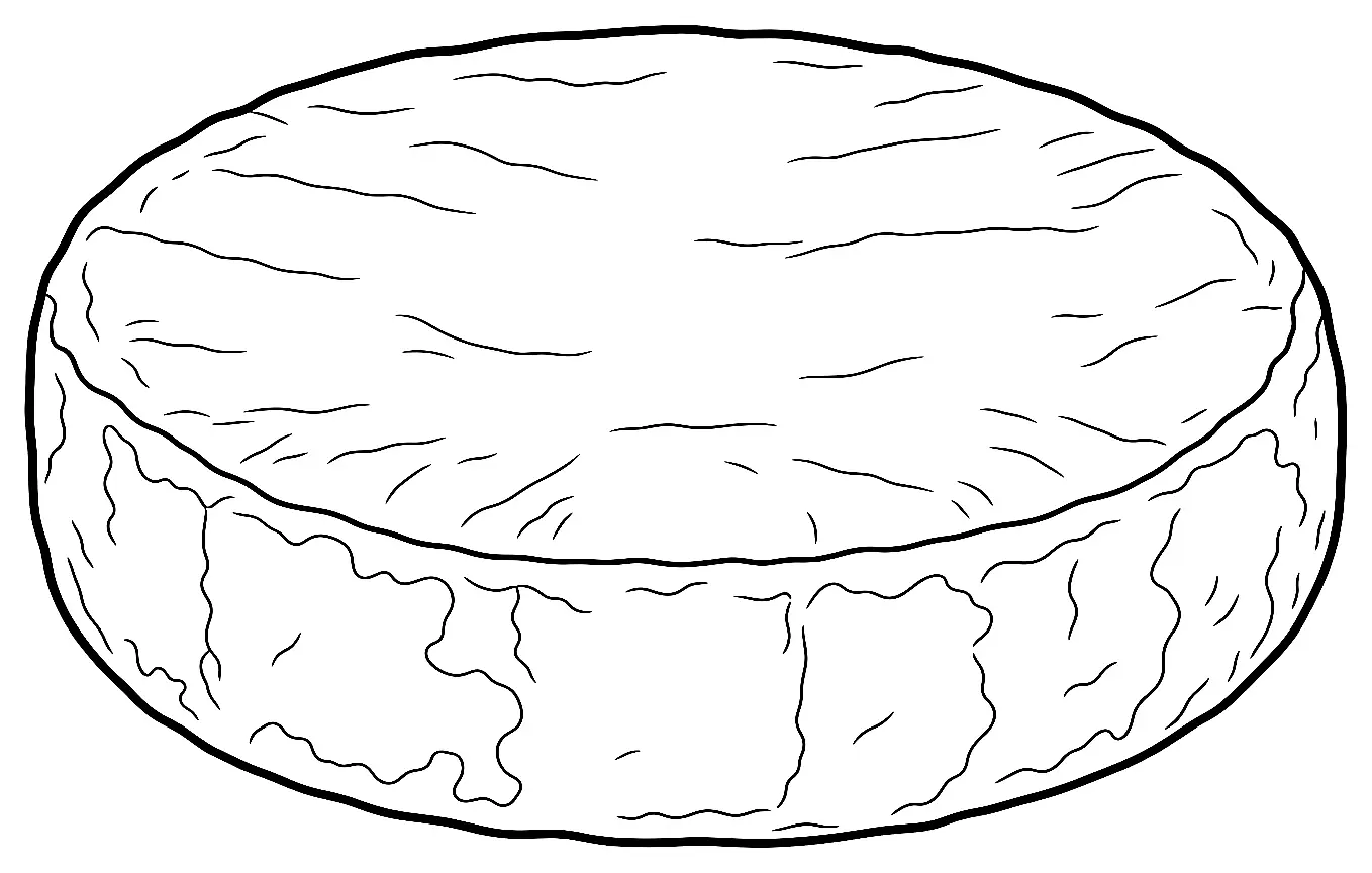 Coloriage de Reblochon : dessin au trait noir à colorier