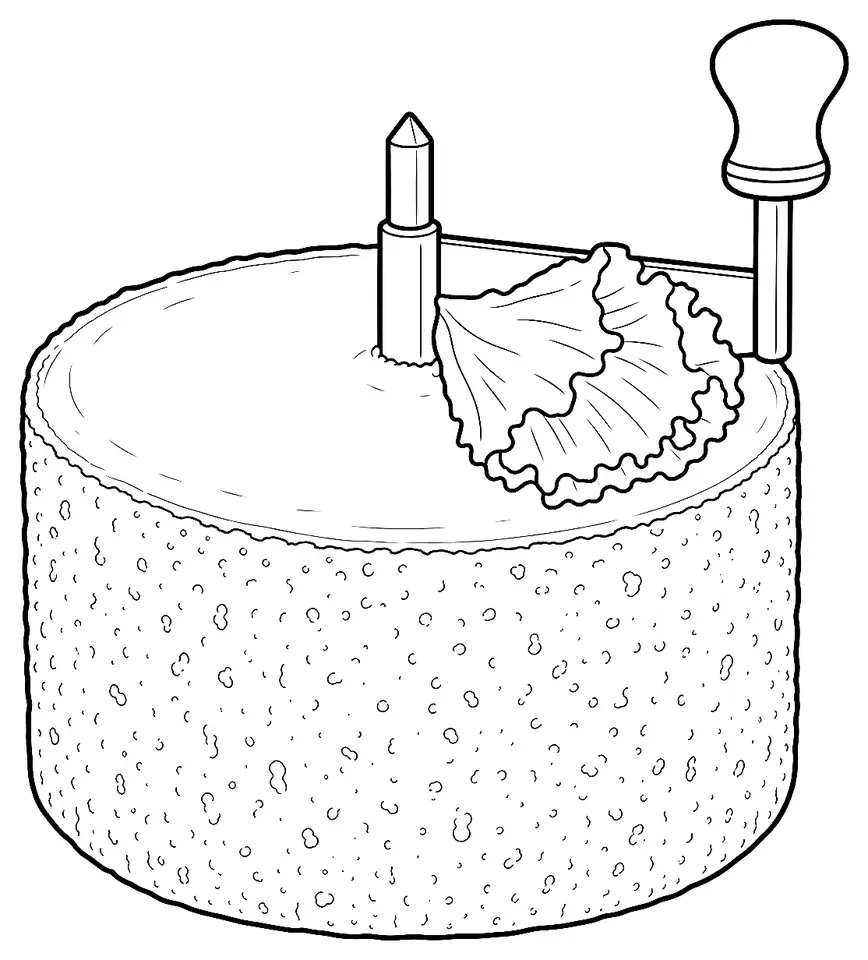 Coloriage de Tête de moine : dessin au trait noir à colorier