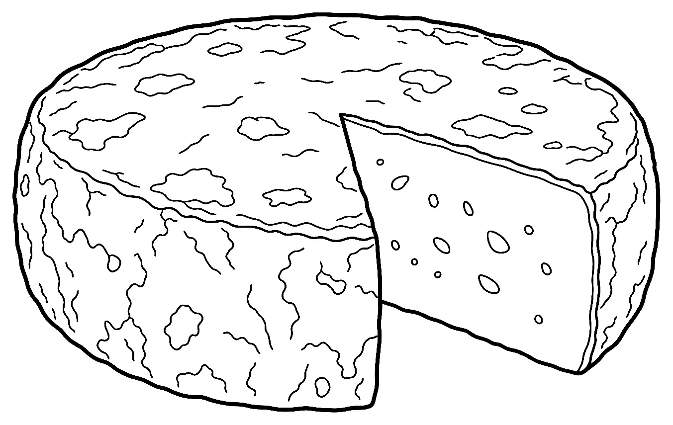 Coloriage de Tome des Bauges : dessin au trait noir à colorier