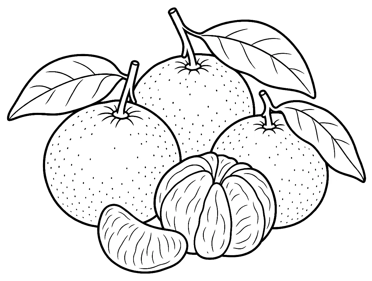 Coloriage de Clémentine de Corse : dessin au trait noir à colorier