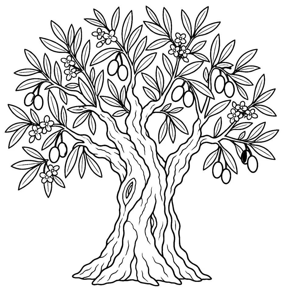 Coloriage de Olivier : dessin au trait noir à colorier