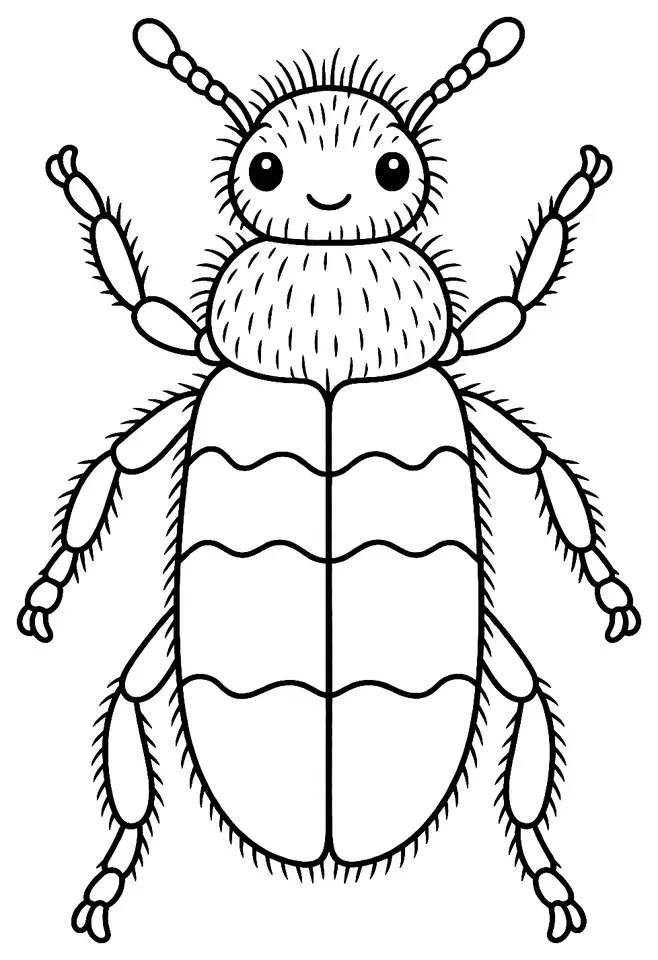 Coloriage de Clairon des abeilles : dessin au trait noir à colorier