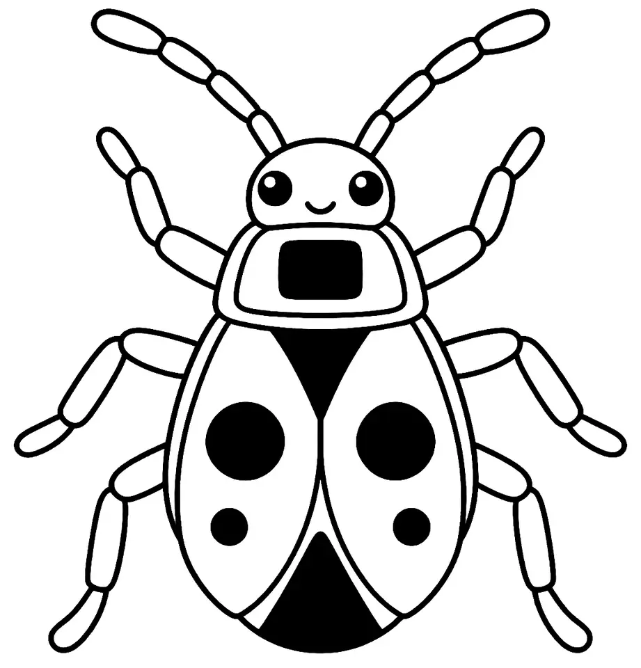 Coloriage de Gendarme : dessin au trait noir à colorier