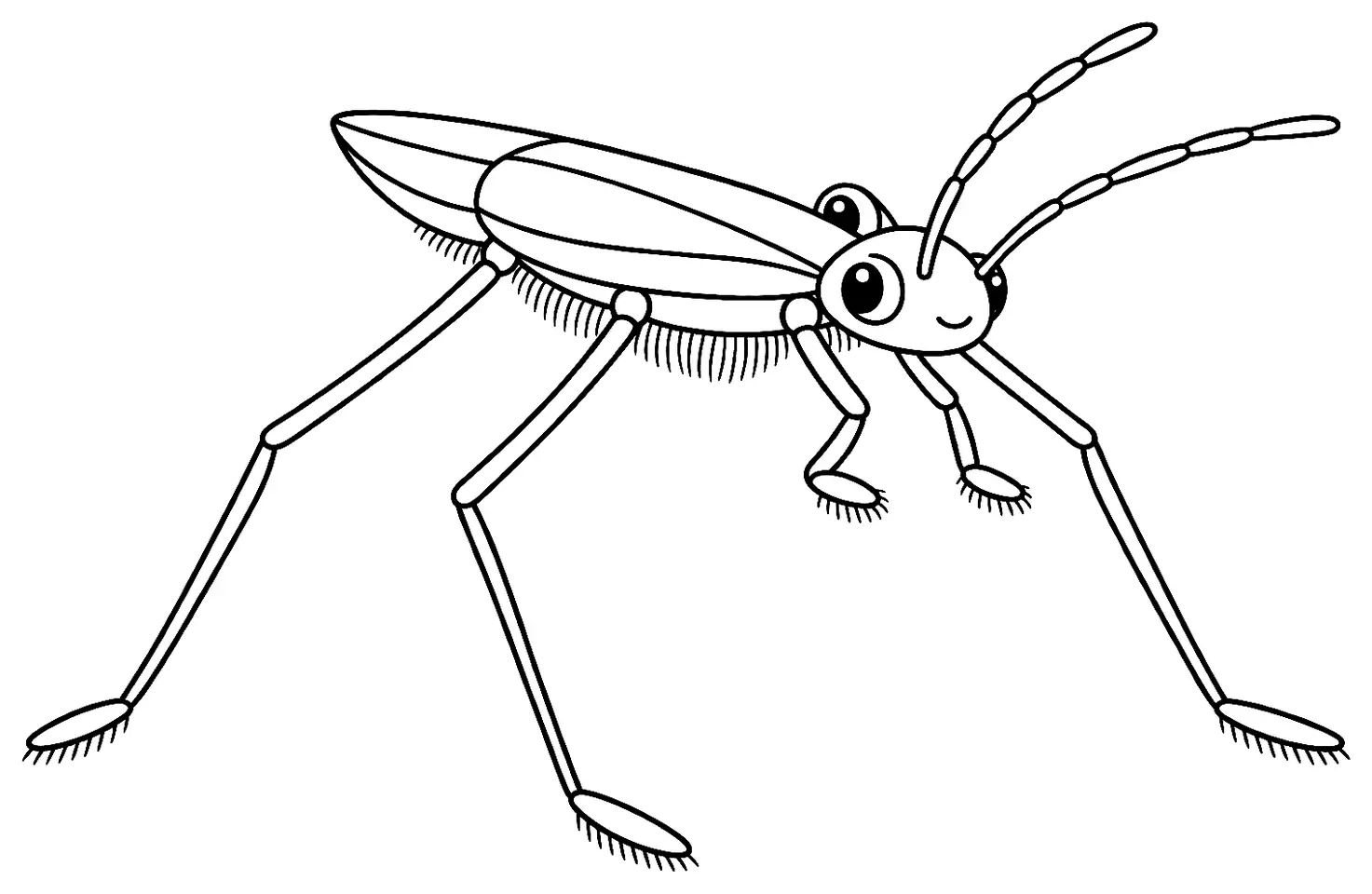 Coloriage de Gerris : dessin au trait noir à colorier