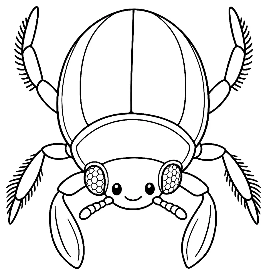 Coloriage de Gyrin : dessin au trait noir à colorier