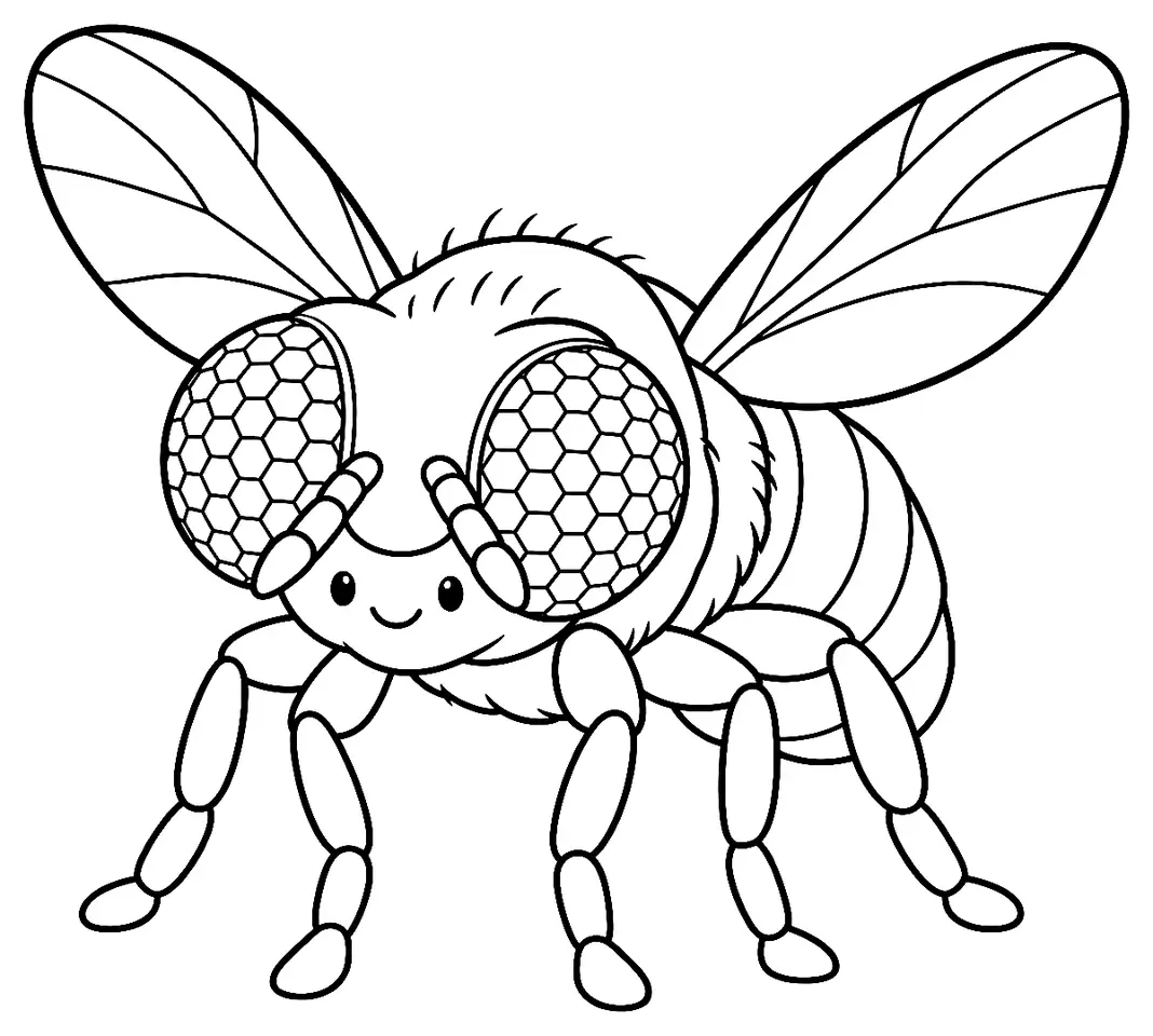 Coloriage de Taon : dessin au trait noir à colorier