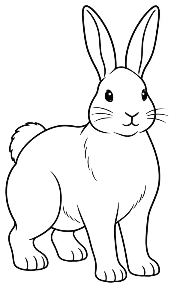 Coloriage de Bleu de Beveren : dessin au trait noir à colorier