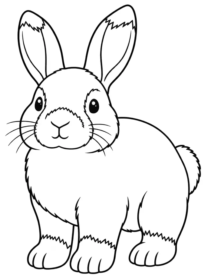 Coloriage de Chamois de Thuringe : dessin au trait noir à colorier