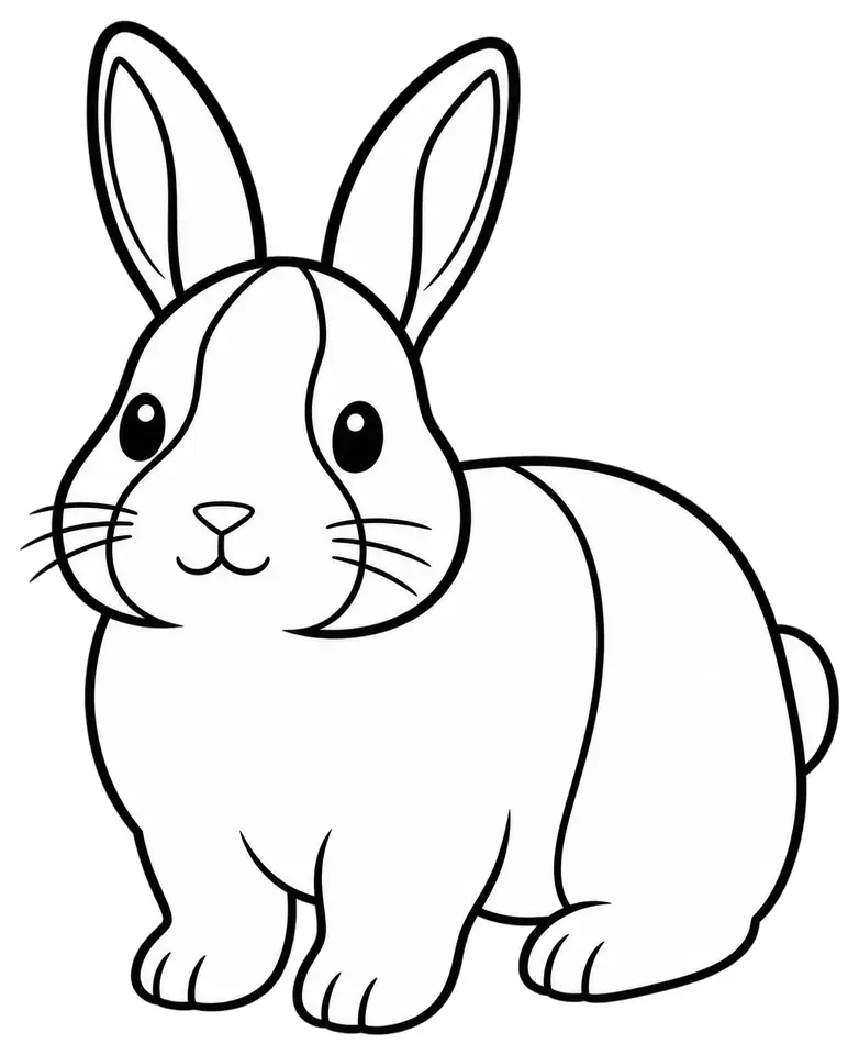 Coloriage de Hollandais : dessin au trait noir à colorier