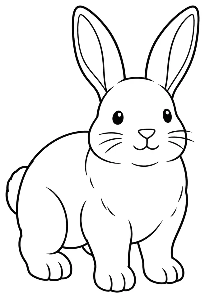 Coloriage de Rex : dessin au trait noir à colorier