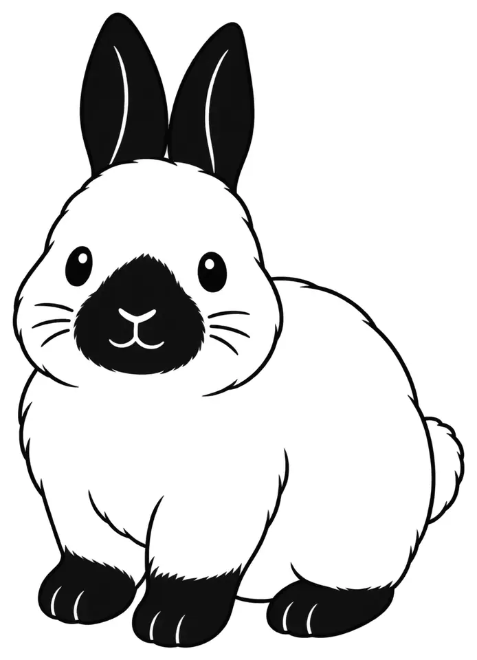 Coloriage de Russe : dessin au trait noir à colorier