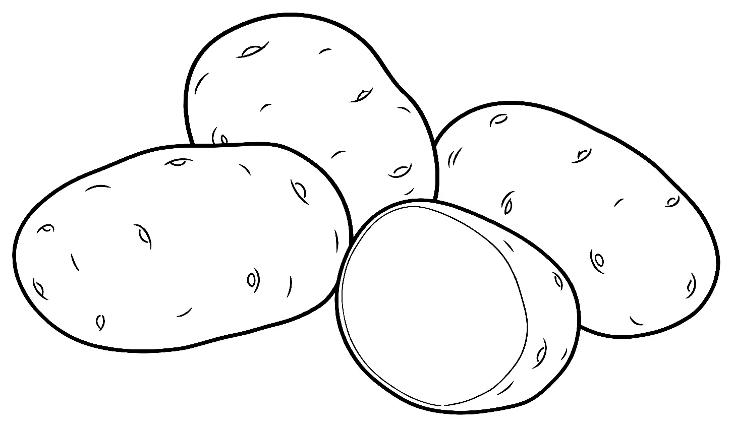 Coloriage de Agata (légume) : dessin au trait noir à colorier