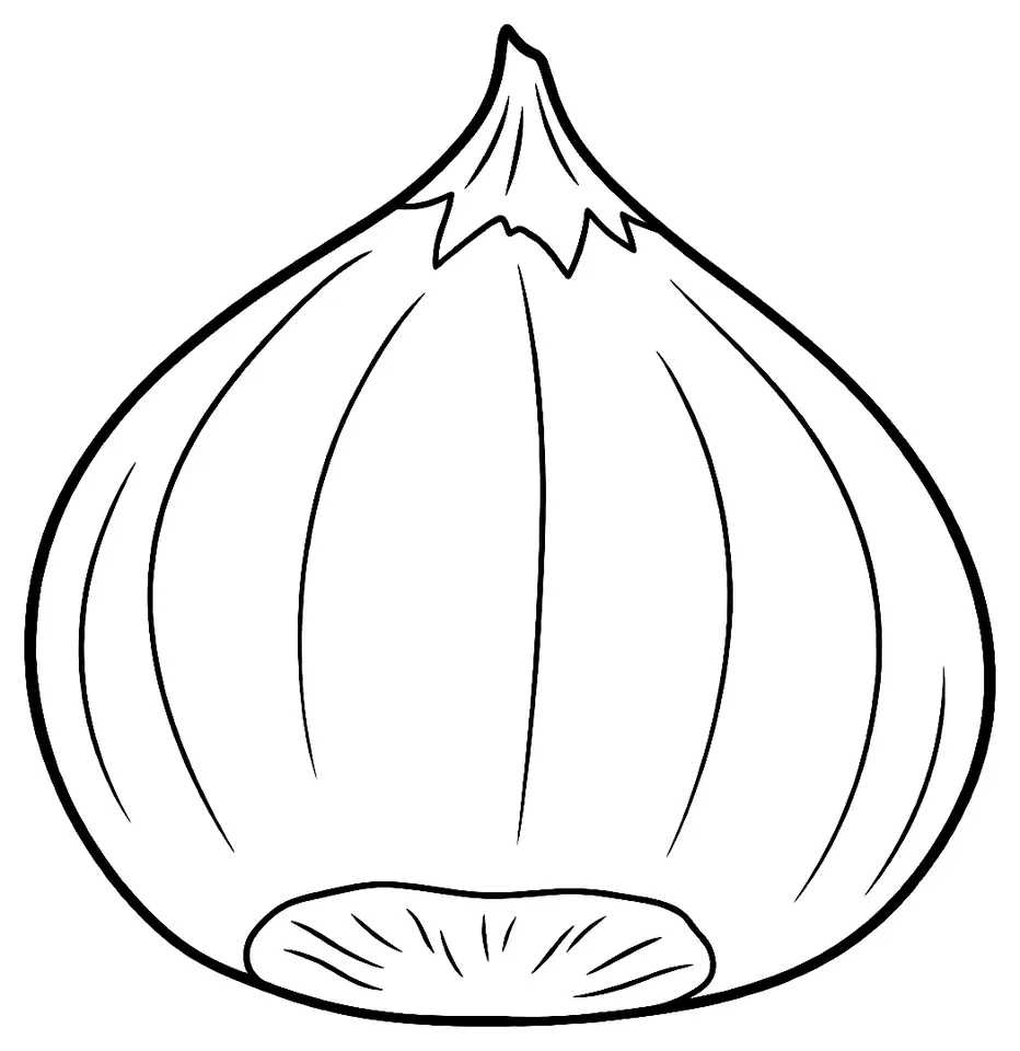 Coloriage de Aguyane (légume) : dessin au trait noir à colorier