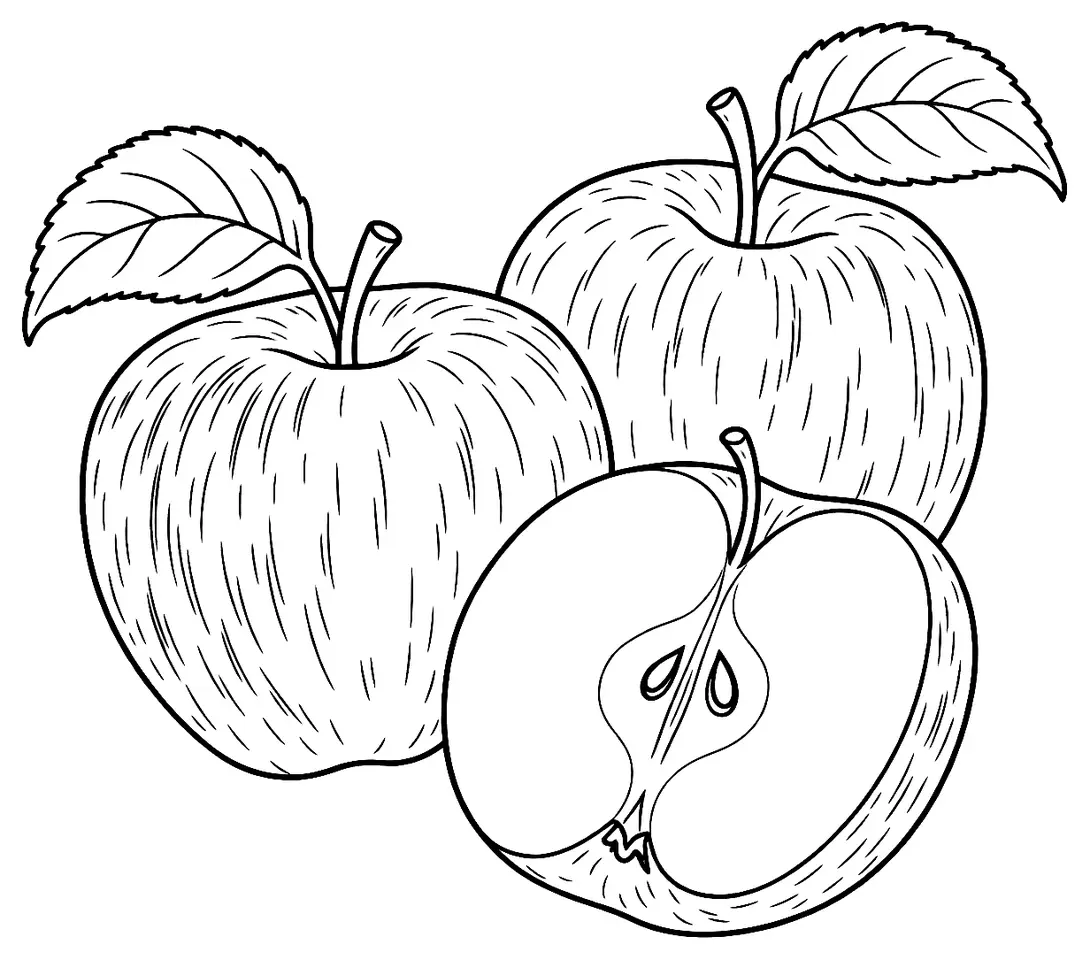 Coloriage de Akane (légume) : dessin au trait noir à colorier
