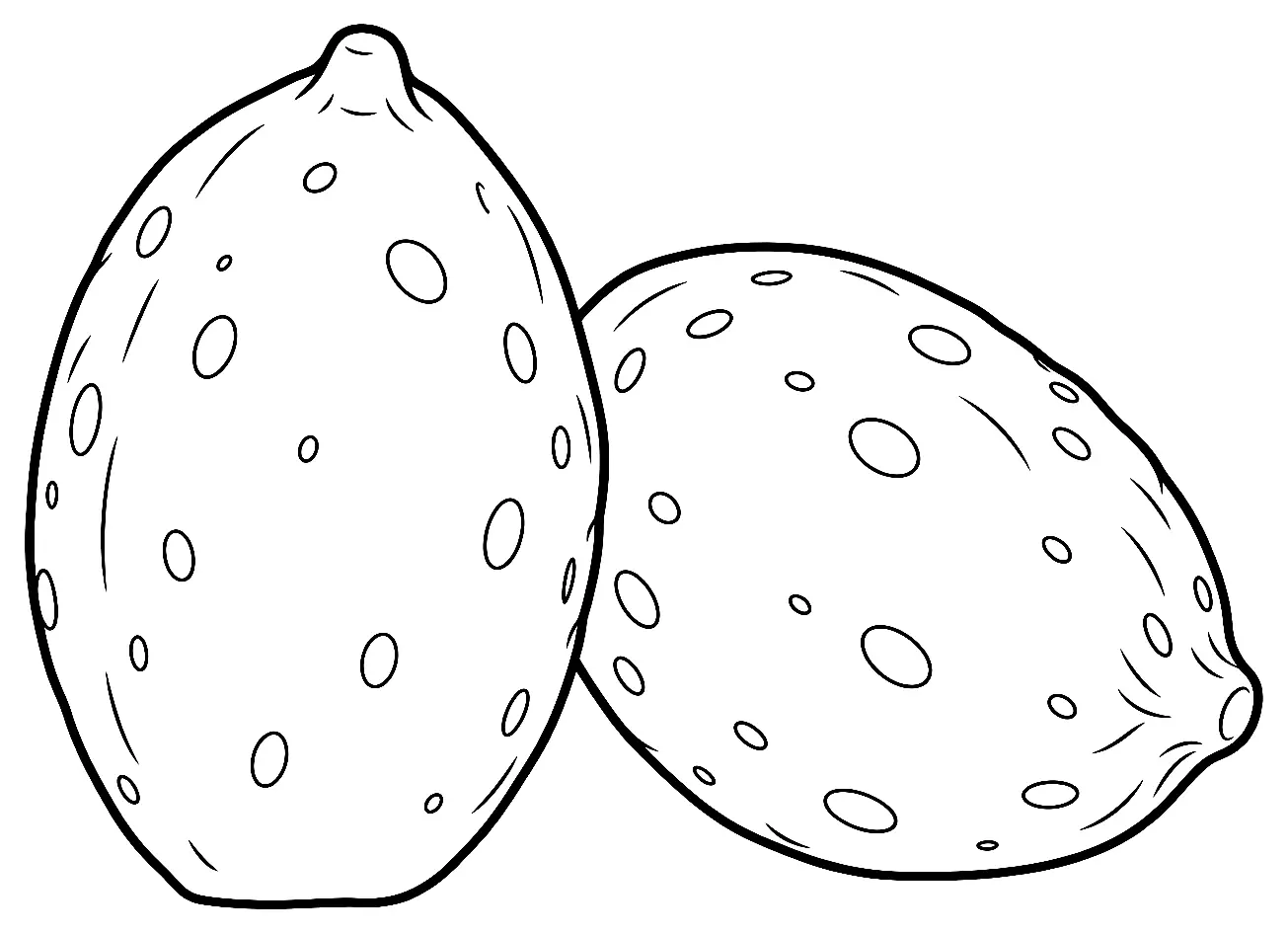 Coloriage de Amellau (légume) : dessin au trait noir à colorier