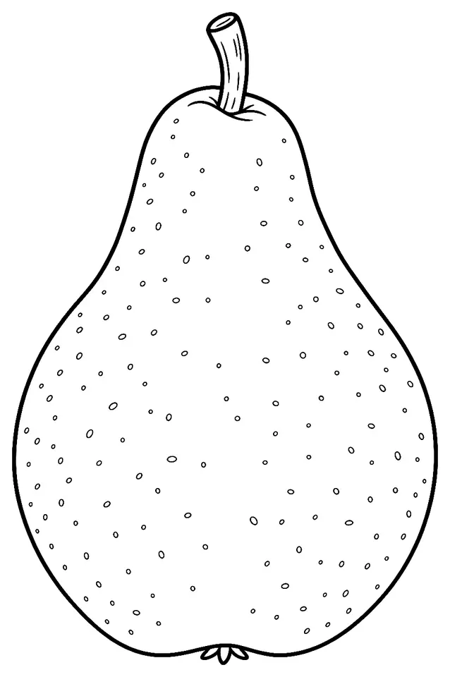 Coloriage de Beurré d’Anjou (légume) : dessin au trait noir à colorier