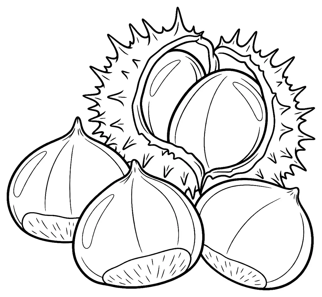 Coloriage de Bouche rouge (légume) : dessin au trait noir à colorier