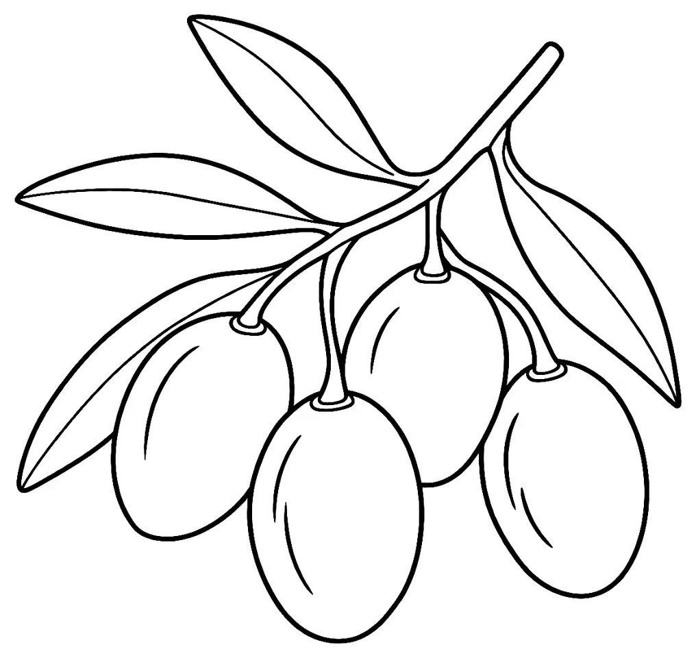 Coloriage de Bouteillan (légume) : dessin au trait noir à colorier