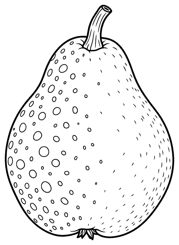 Coloriage de Caloet (légume) : dessin au trait noir à colorier