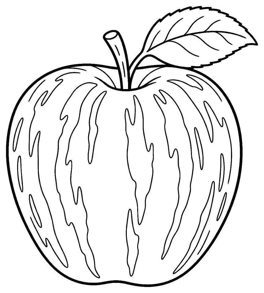 Coloriage de Cameo (légume) : dessin au trait noir à colorier