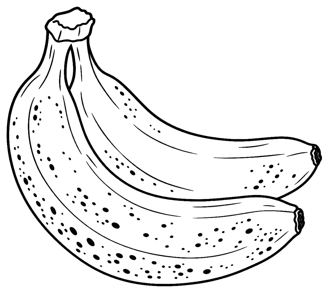 Coloriage de Cavendish : dessin au trait noir à colorier