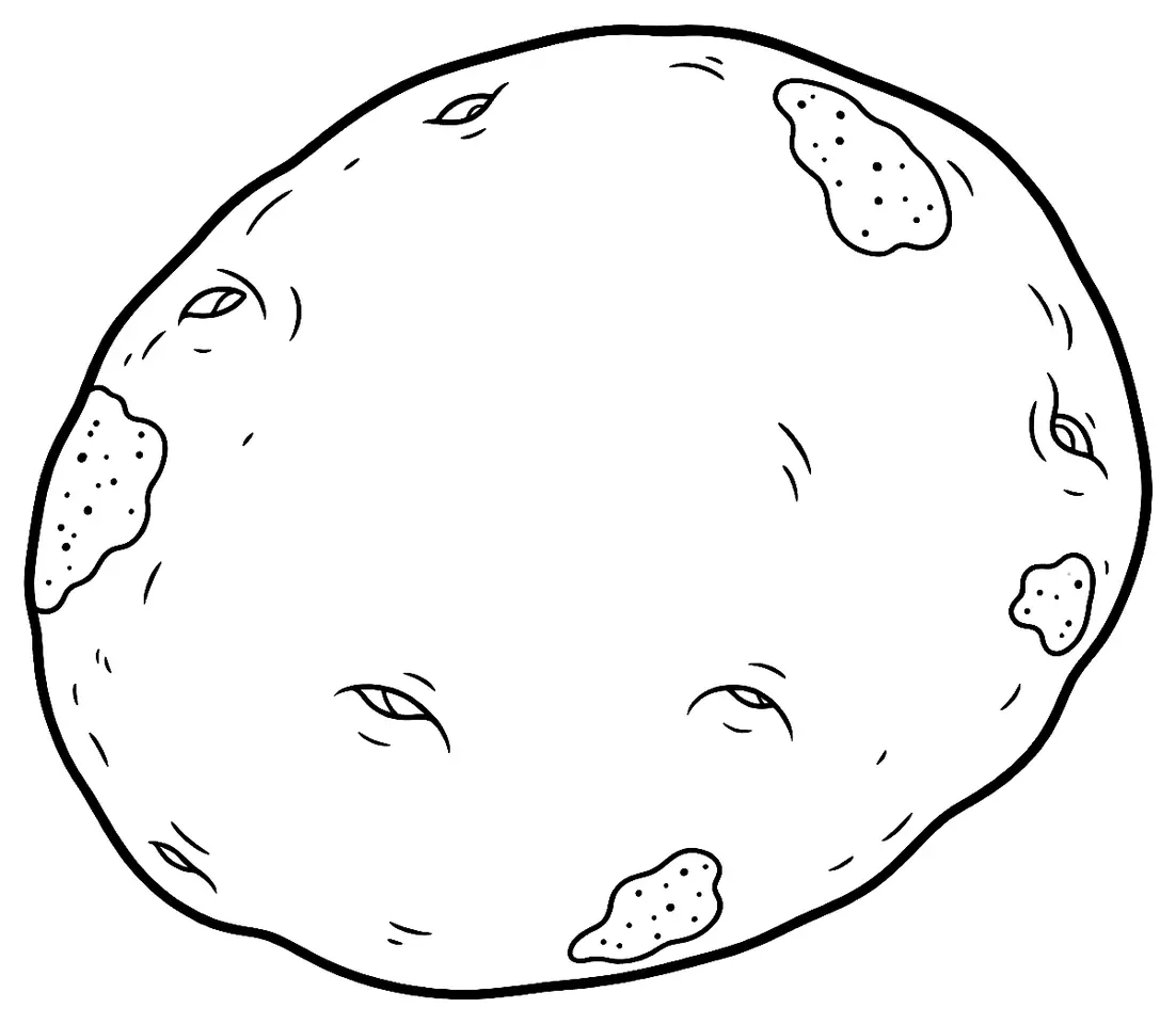 Coloriage de Champion (légume) : dessin au trait noir à colorier
