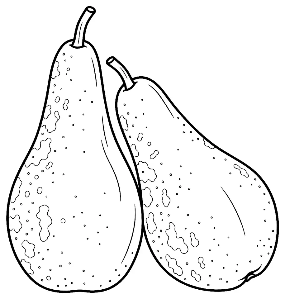 Coloriage de Conférence (légume) : dessin au trait noir à colorier