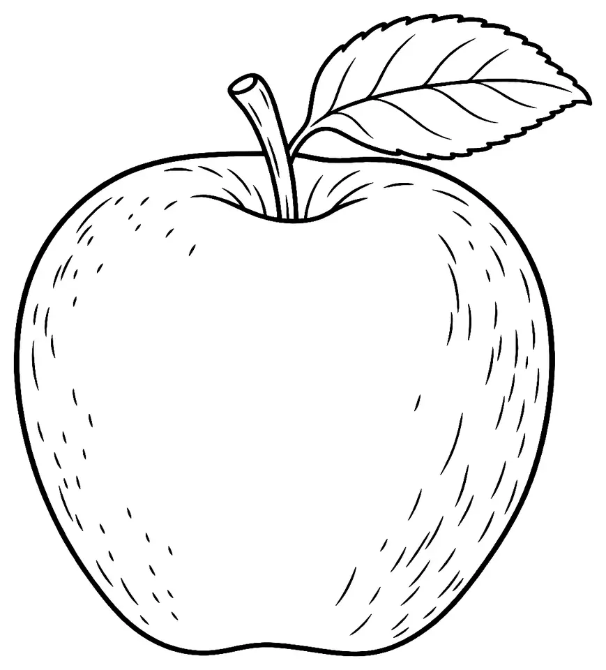 Coloriage de Elstar (légume) : dessin au trait noir à colorier