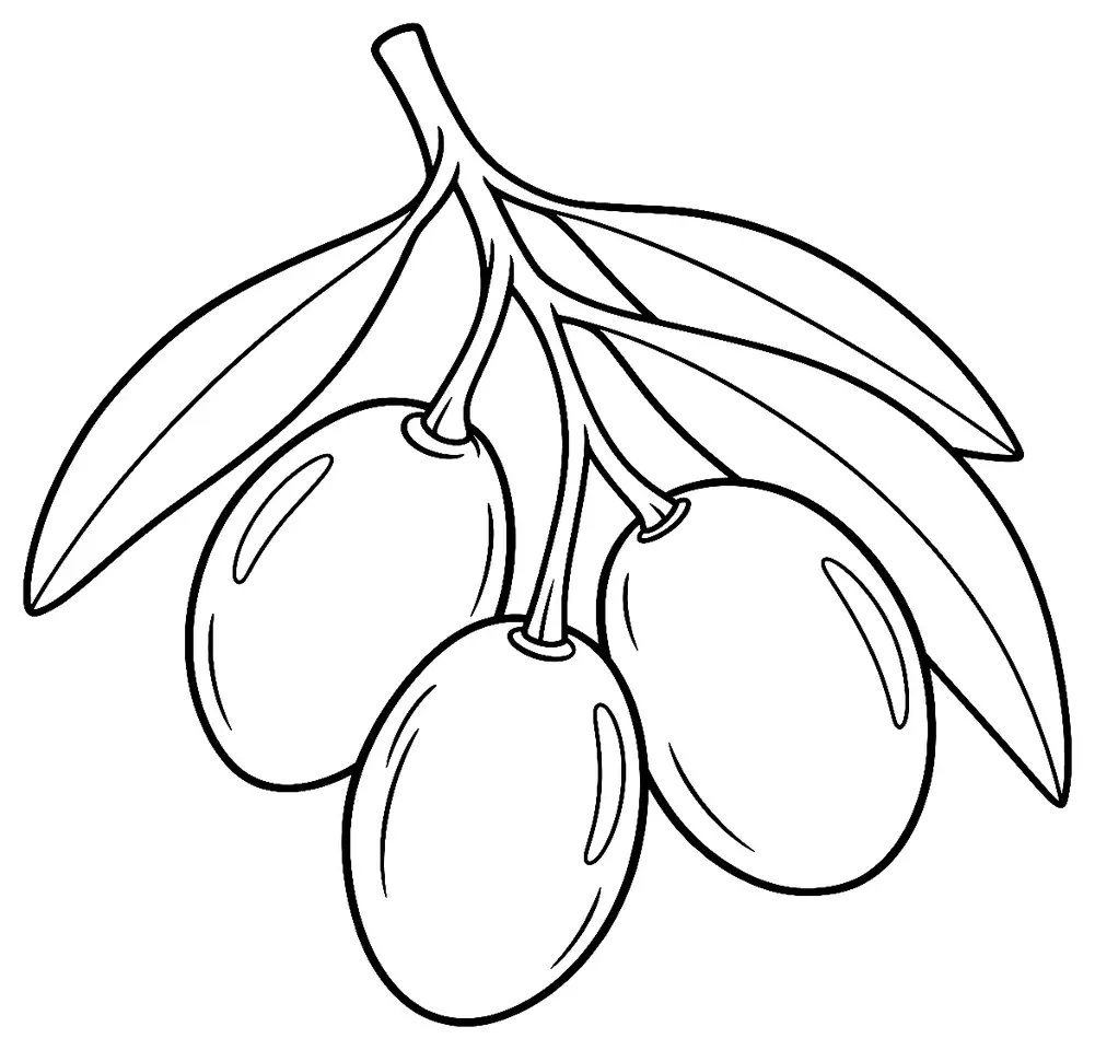 Coloriage de Grossane (légume) : dessin au trait noir à colorier