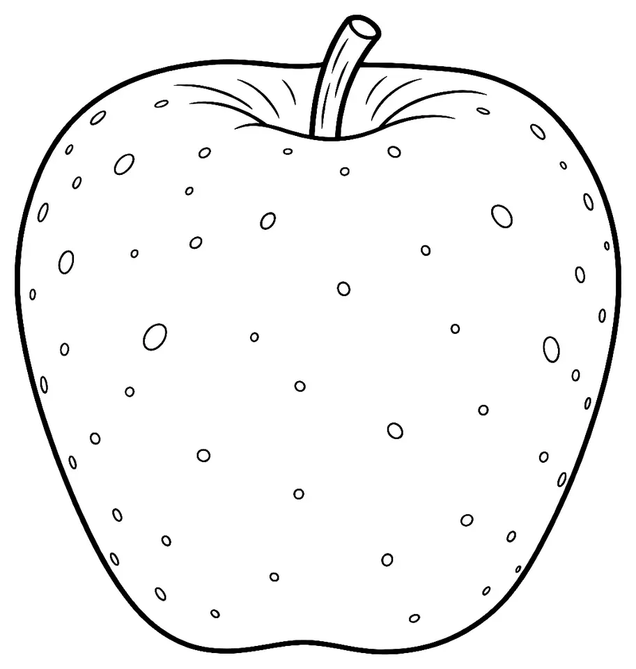 Coloriage de Haralson (légume) : dessin au trait noir à colorier