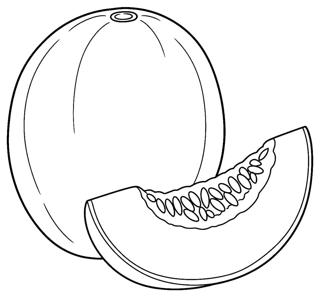 Coloriage de Honeydew : dessin au trait noir à colorier