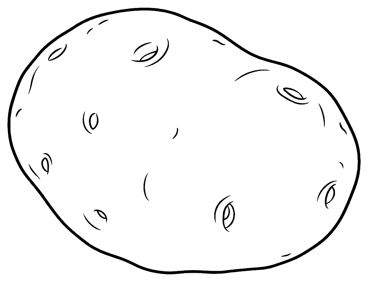 Coloriage de Lenape (légume) : dessin au trait noir à colorier