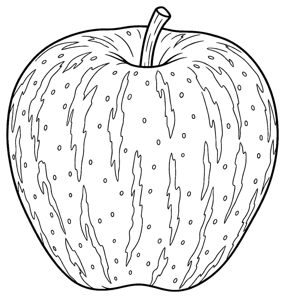 Coloriage de Liberty (légume) : dessin au trait noir à colorier