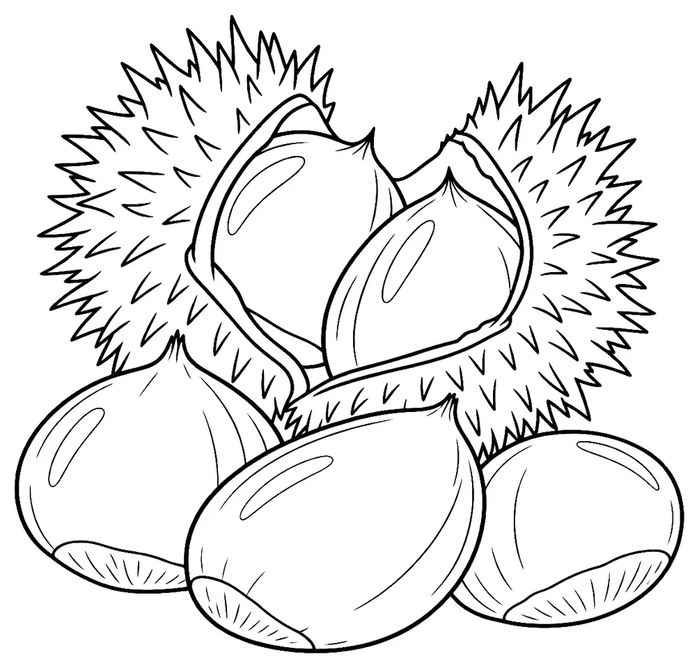 Coloriage de Marigoule (légume) : dessin au trait noir à colorier