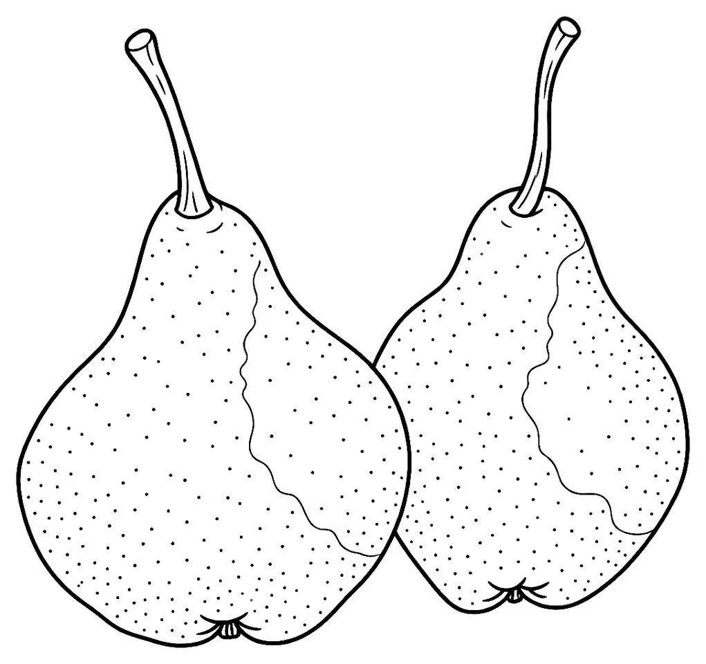 Coloriage de Martin Sec (légume) : dessin au trait noir à colorier