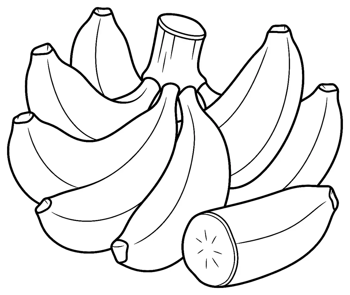 Coloriage de Matooke : dessin au trait noir à colorier