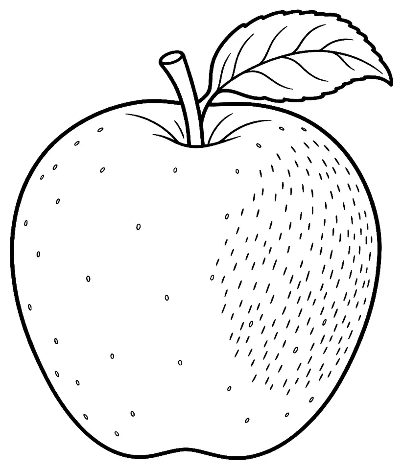 Coloriage de Opal (légume) : dessin au trait noir à colorier