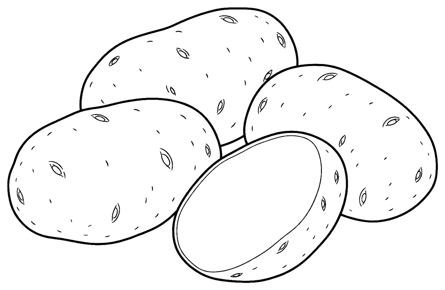 Coloriage de Pompadour (légume) : dessin au trait noir à colorier