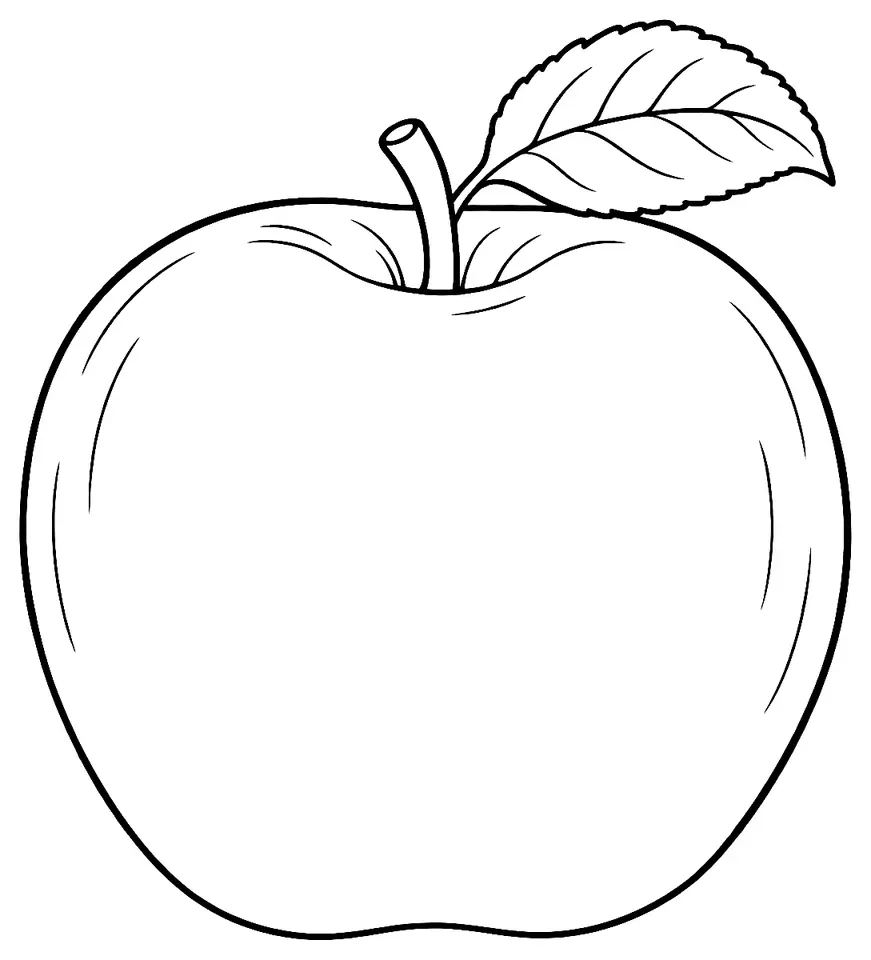 Coloriage de Rhode Island Greening (légume) : dessin au trait noir à colorier