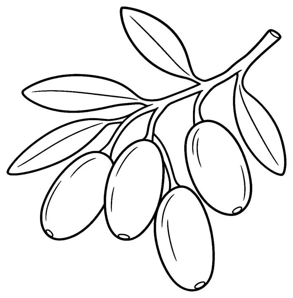 Coloriage de Sabine (légume) : dessin au trait noir à colorier