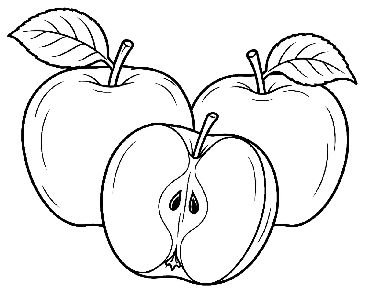Coloriage de Spartan (légume) : dessin au trait noir à colorier