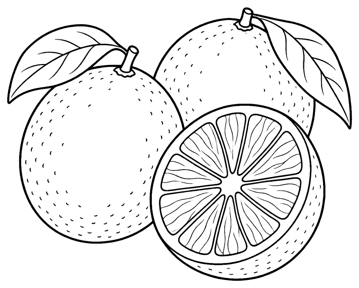 Coloriage de Tarocco : dessin au trait noir à colorier