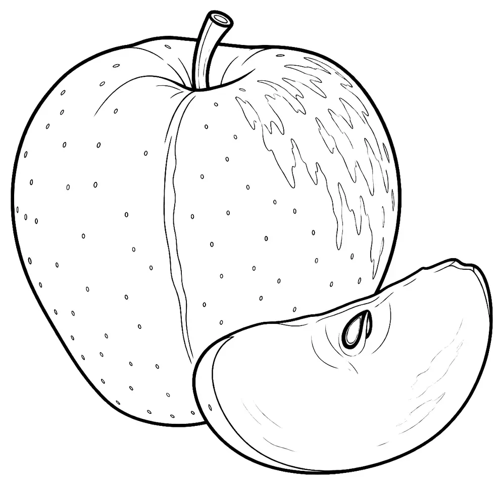 Coloriage de Winter Banana (légume) : dessin au trait noir à colorier