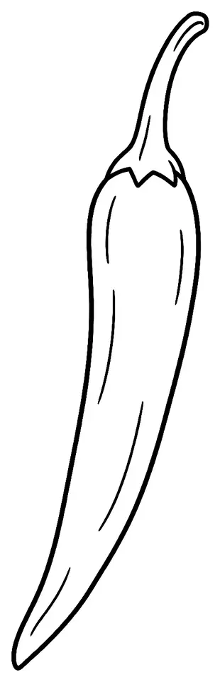 Coloriage de Xiao mi la (légume) : dessin au trait noir à colorier