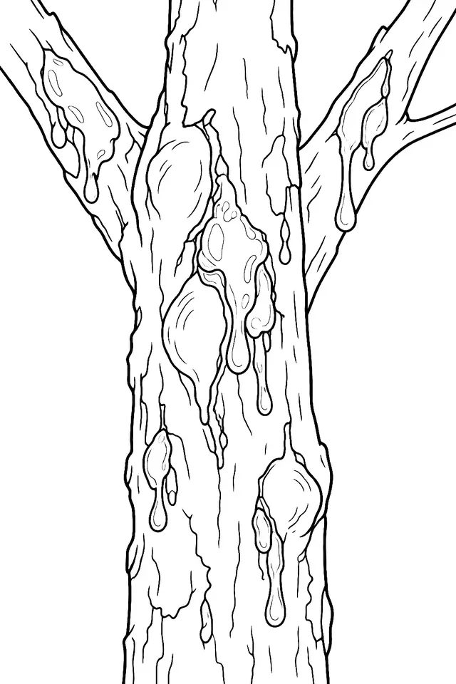 Coloriage de Gommose : dessin au trait noir à colorier