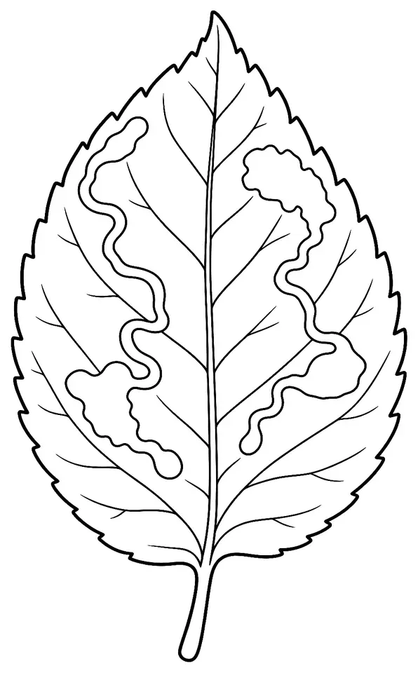 Coloriage de Mineuse : dessin au trait noir à colorier